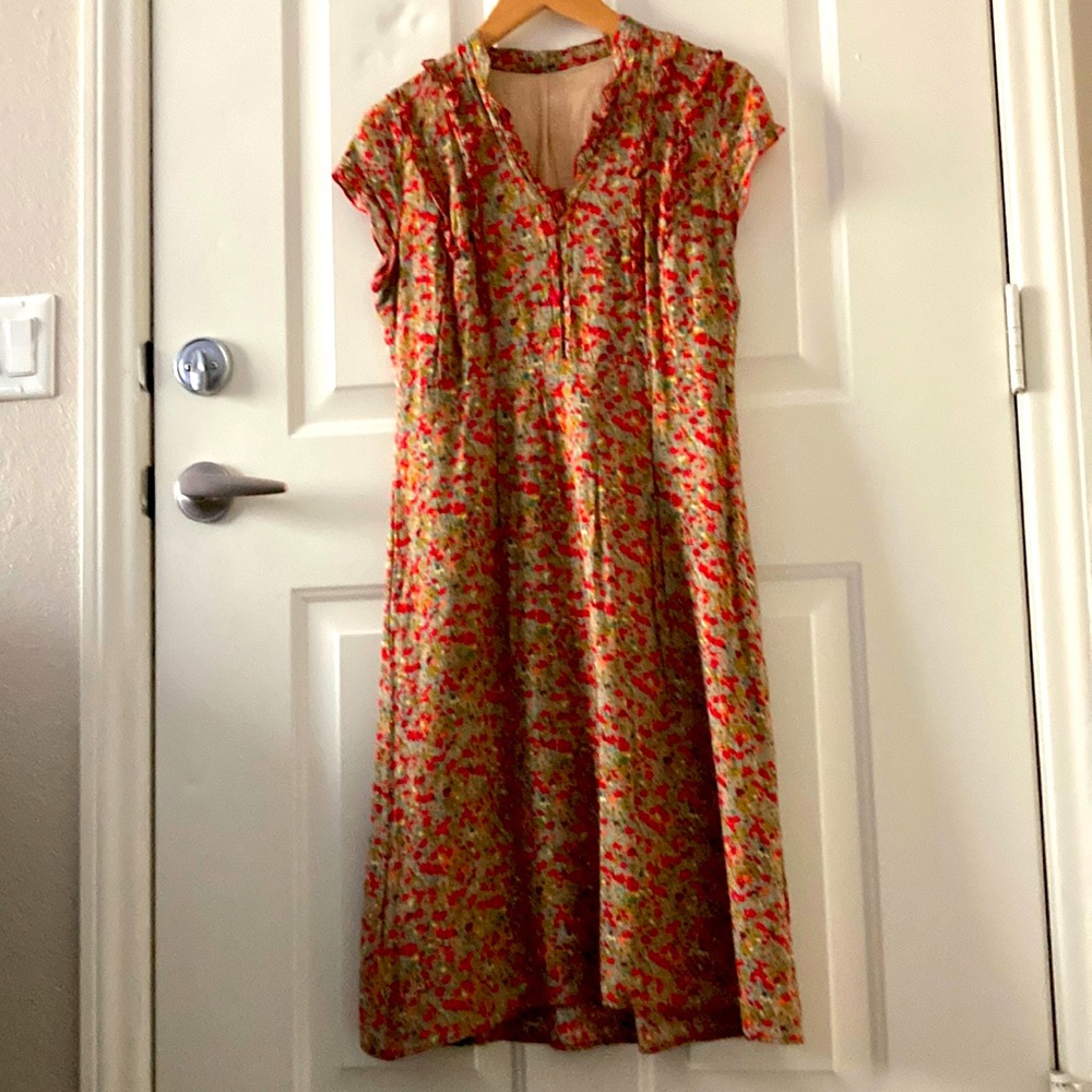 DownEast Fall floral midi dress
